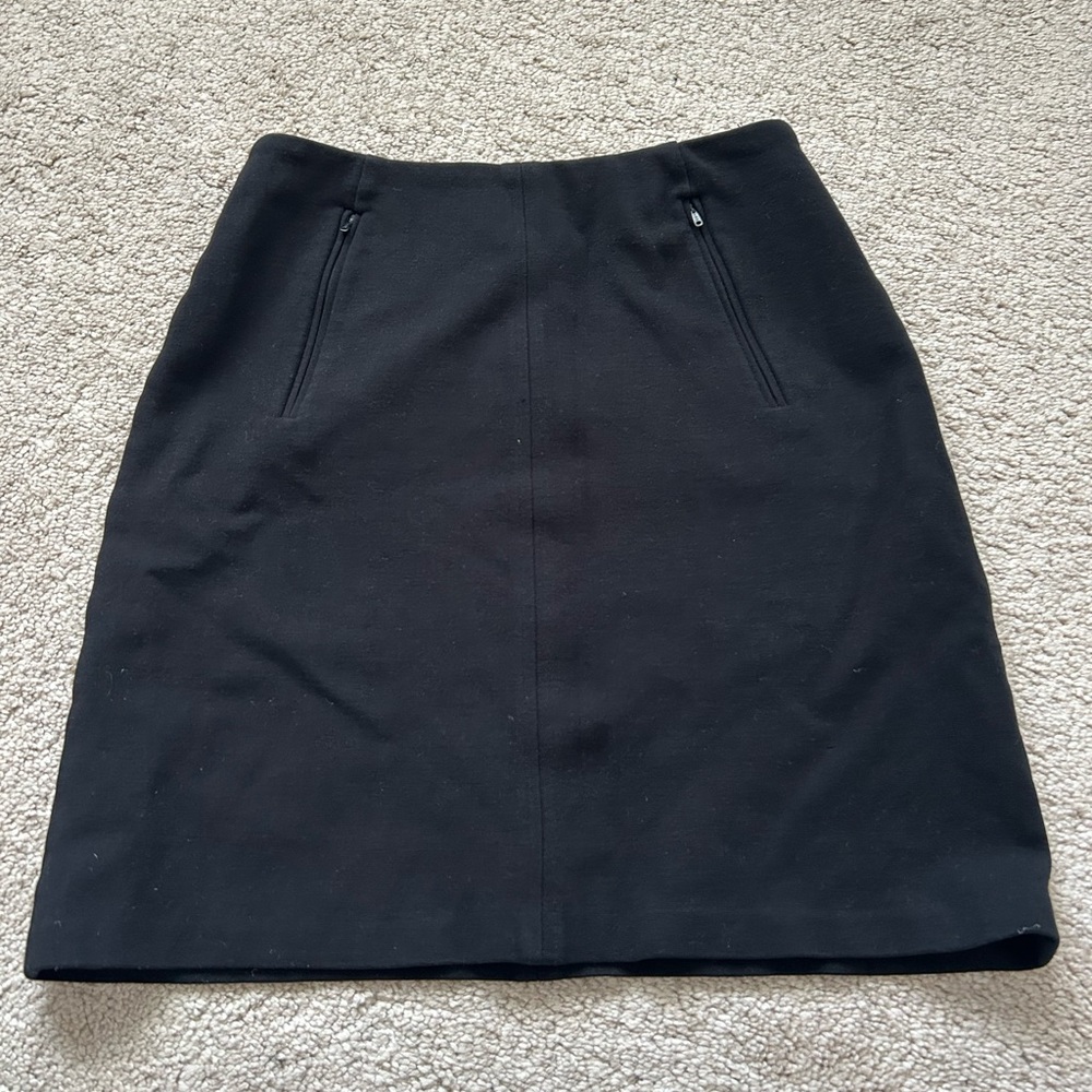 DKNY Elegant Black A-Line Skirt
